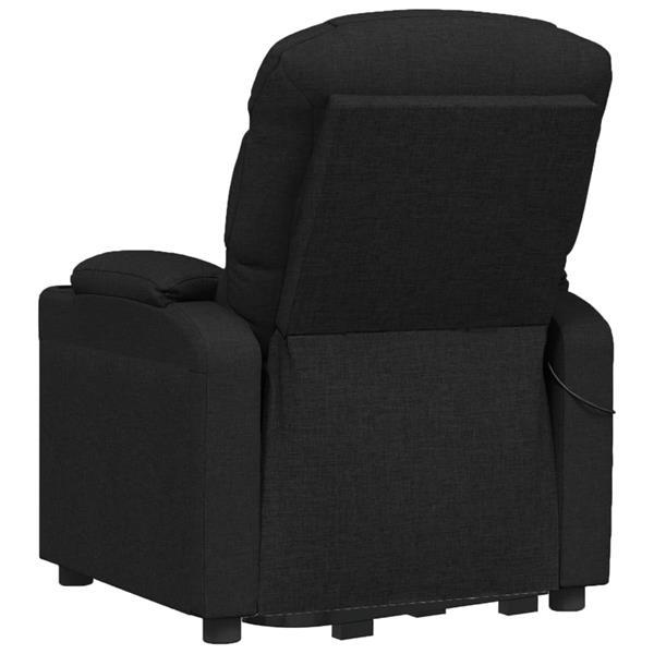 Grote foto vidaxl fauteuil lectrique de massage noir tissu huis en inrichting stoelen