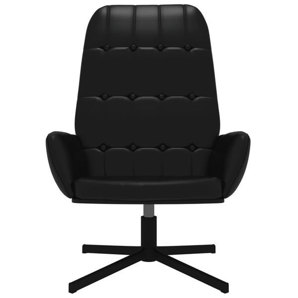 Grote foto vidaxl chaise de relaxation noir brillant similicuir huis en inrichting stoelen