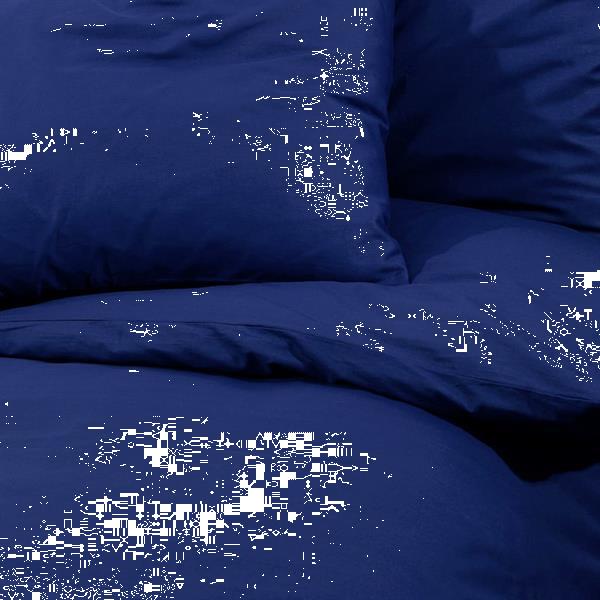 Grote foto vidaxl dekbedovertrekset 260x220 cm katoen marineblauw huis en inrichting bedden