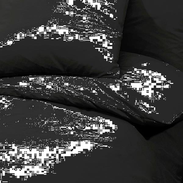 Grote foto vidaxl dekbedovertrekset 200x220 cm katoen zwart huis en inrichting bedden