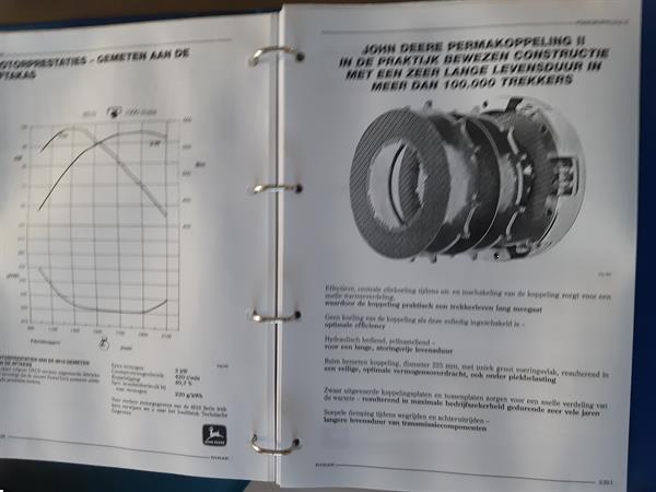 Grote foto techn. prod. info manual over de typen johndeere agrarisch tractoren