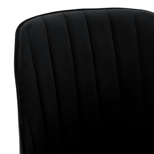 Grote foto vidaxl chaises de salle manger 6 pcs noir velours huis en inrichting stoelen