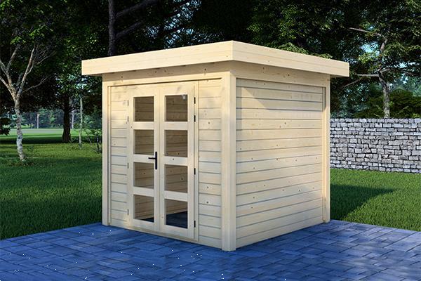 Grote foto prime line blokhut 250x250 cm van kooten tuin en terras tuinhuisjes en blokhutten