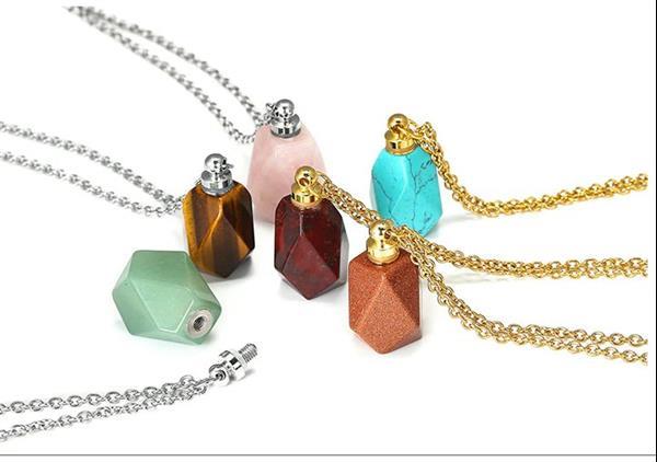 Grote foto gedenk hanger mini urn van half edelsteen rose quartz met rv sieraden tassen en uiterlijk kettingen
