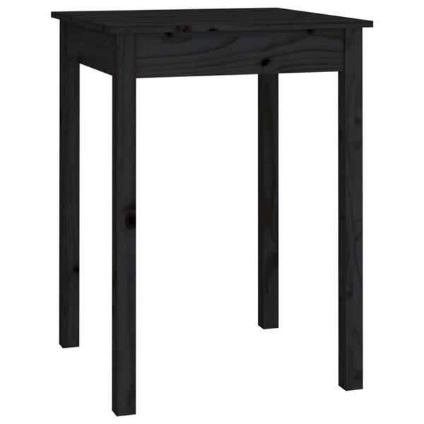 Grote foto vidaxl table manger noir 55x55x75 cm bois massif de pin huis en inrichting eettafels