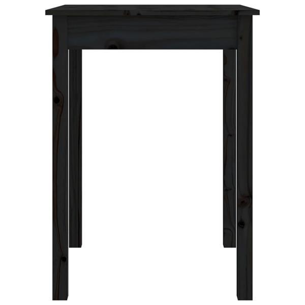 Grote foto vidaxl table manger noir 55x55x75 cm bois massif de pin huis en inrichting eettafels