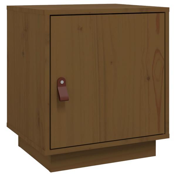 Grote foto vidaxl table de chevet marron miel 40x34x45 cm bois de pin s huis en inrichting complete slaapkamers