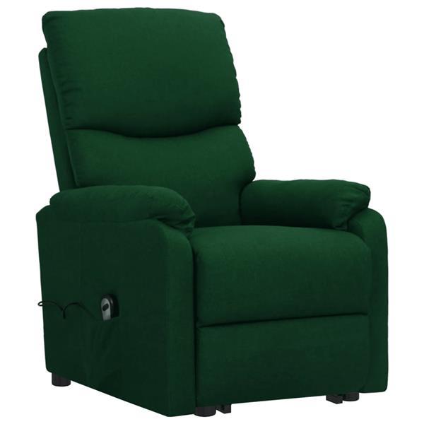 Grote foto vidaxl fauteuil releveur inclinable vert fonc tissu huis en inrichting stoelen