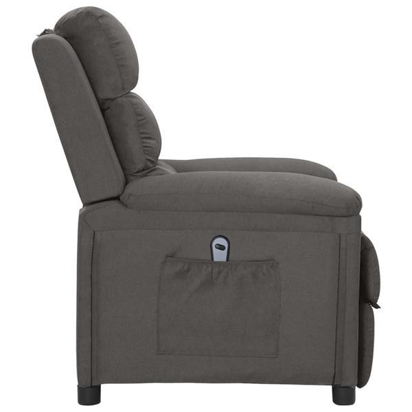 Grote foto vidaxl fauteuil inclinable lectrique gris fonc tissu huis en inrichting stoelen