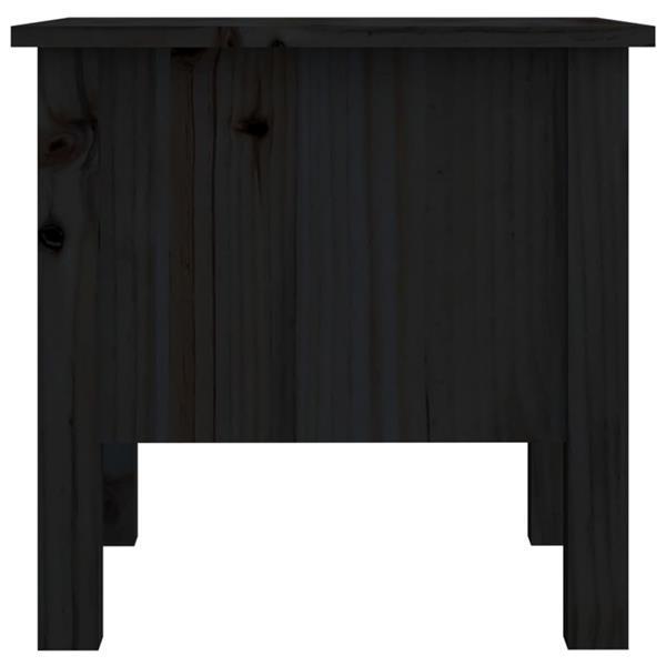 Grote foto vidaxl tables d appoint 2 pcs noir 40x40x39 cm bois massif d huis en inrichting eettafels