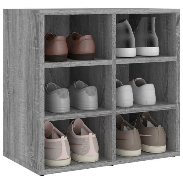Grote foto vidaxl armoires chaussures 2 pcs sonoma gris 52 5x30x50 cm huis en inrichting overige