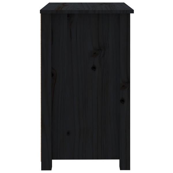 Grote foto vidaxl tables de chevet 2 pcs noir 50x35x61 5 cm bois de pin huis en inrichting complete slaapkamers