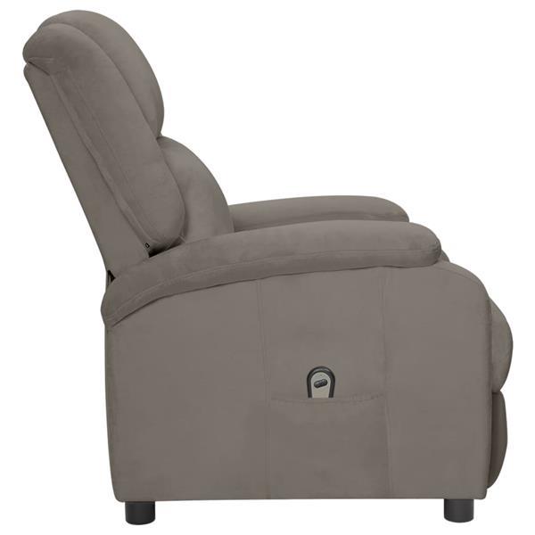 Grote foto vidaxl fauteuil inclinable lectrique gris clair velours huis en inrichting stoelen