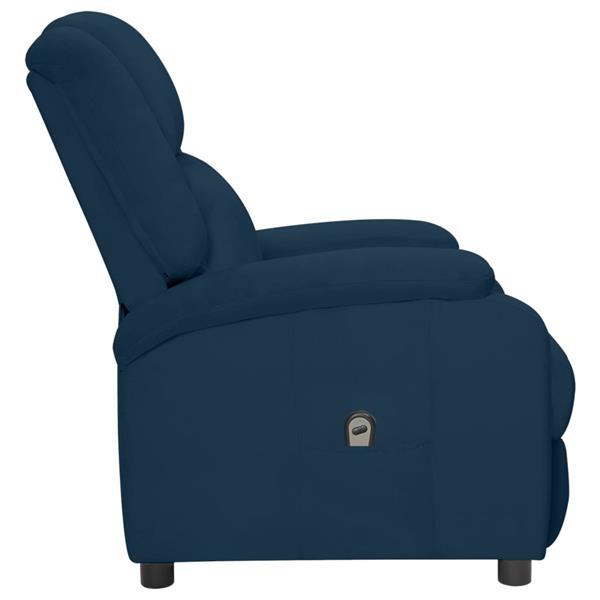 Grote foto vidaxl fauteuil inclinable lectrique bleu velours huis en inrichting stoelen