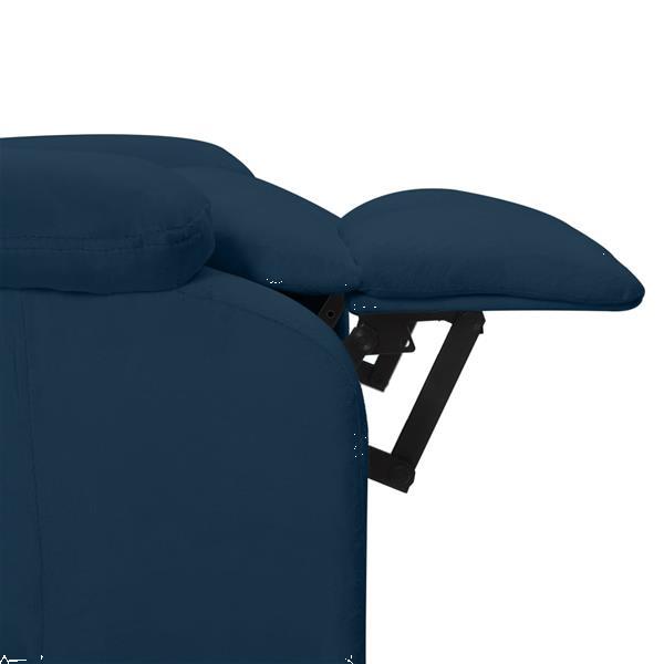 Grote foto vidaxl fauteuil inclinable lectrique bleu velours huis en inrichting stoelen