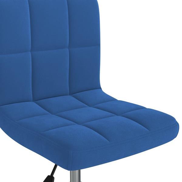 Grote foto vidaxl chaises pivotantes de salle manger 6 pcs bleu velou huis en inrichting stoelen