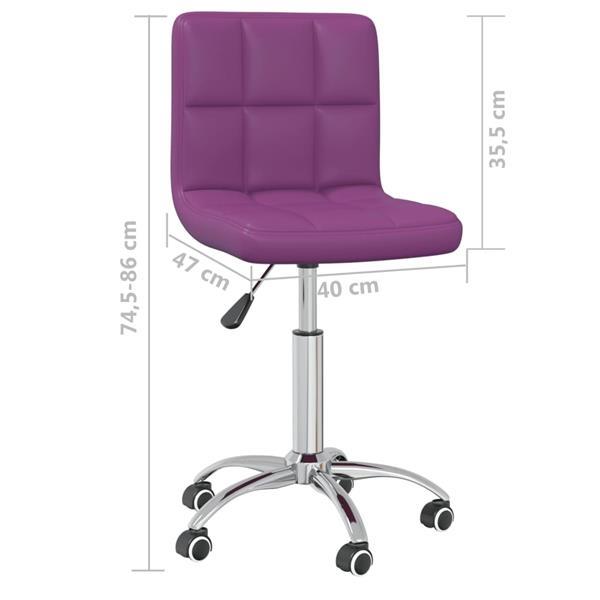 Grote foto vidaxl chaises pivotantes de salle manger 6 pcs violet sim huis en inrichting stoelen