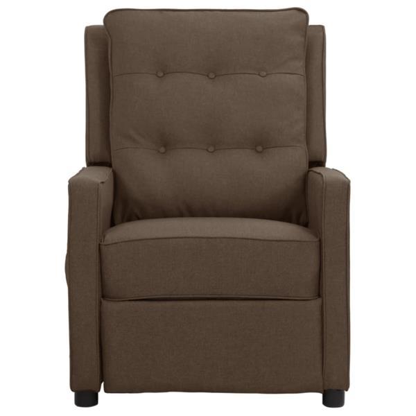Grote foto vidaxl fauteuil inclinable lectrique marron tissu huis en inrichting stoelen