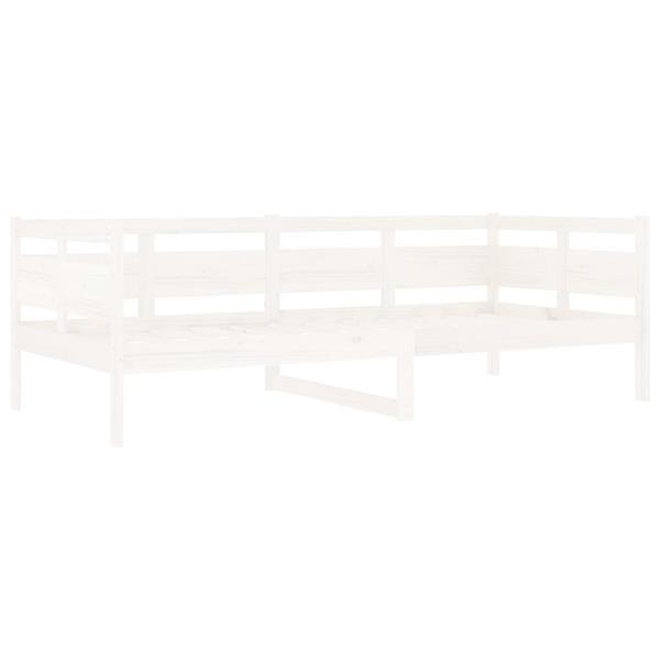 Grote foto vidaxl lit de jour blanc bois de pin massif 90x200 cm huis en inrichting bedden