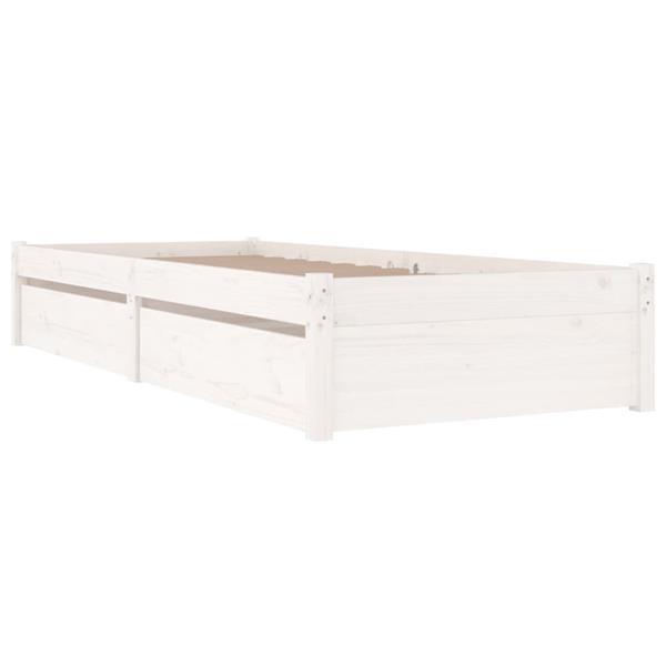 Grote foto vidaxl cadre de lit avec tiroirs blanc 75x190 cm petit simpl huis en inrichting bedden