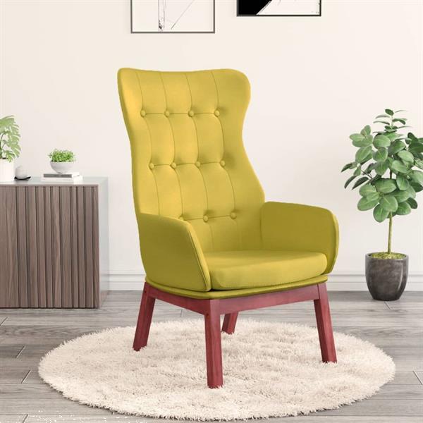 Grote foto vidaxl chaise de relaxation vert clair tissu huis en inrichting stoelen
