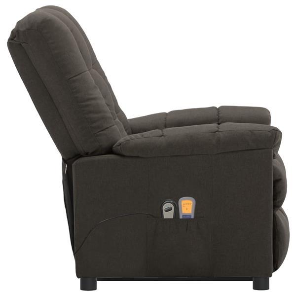 Grote foto vidaxl fauteuil inclinable de massage taupe tissu huis en inrichting stoelen