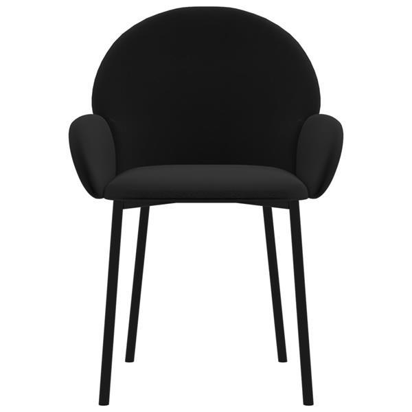 Grote foto vidaxl chaises de salle manger 2 pcs noir velours huis en inrichting stoelen