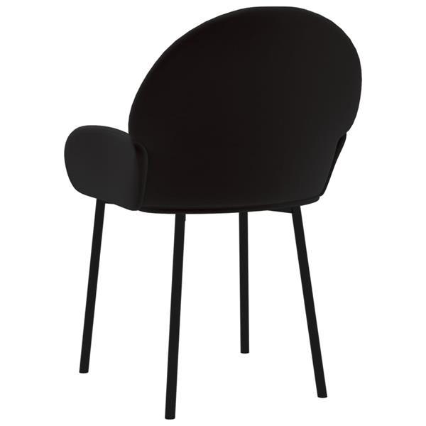 Grote foto vidaxl chaises de salle manger 2 pcs noir velours huis en inrichting stoelen
