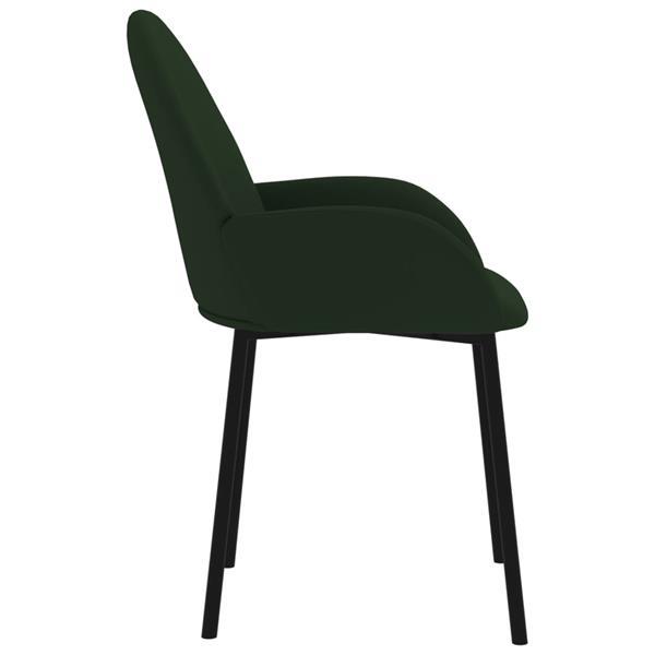 Grote foto vidaxl chaises de salle manger 2 pcs vert fonc velours huis en inrichting stoelen