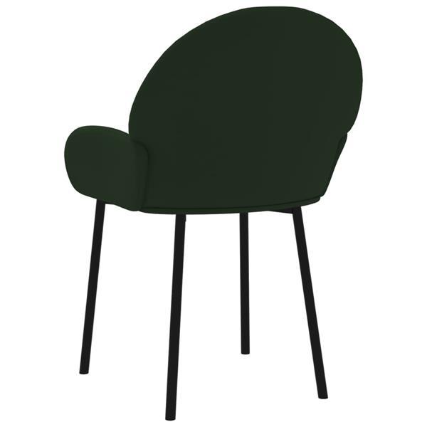 Grote foto vidaxl chaises de salle manger 2 pcs vert fonc velours huis en inrichting stoelen