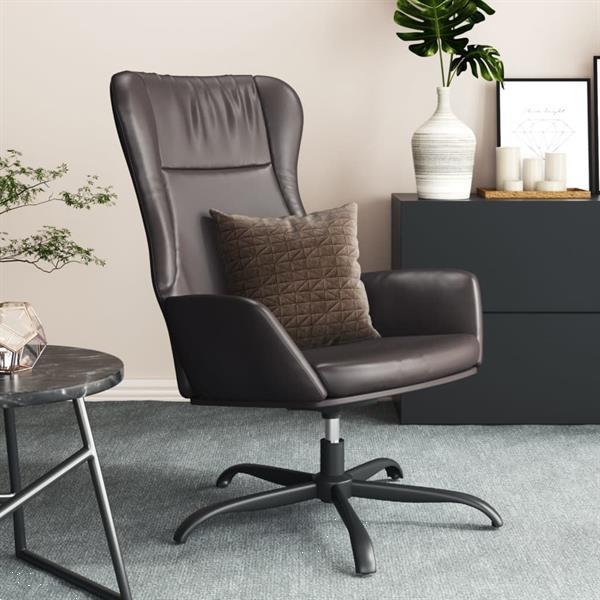Grote foto vidaxl chaise de relaxation marron similicuir huis en inrichting stoelen