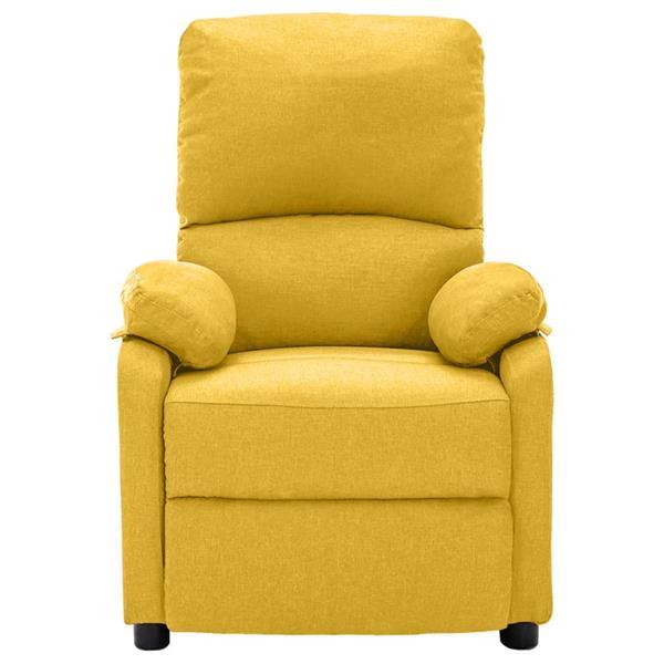 Grote foto vidaxl fauteuil inclinable lectrique jaune tissu huis en inrichting stoelen