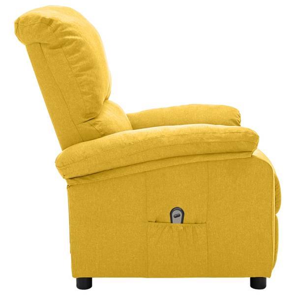 Grote foto vidaxl fauteuil inclinable lectrique jaune tissu huis en inrichting stoelen