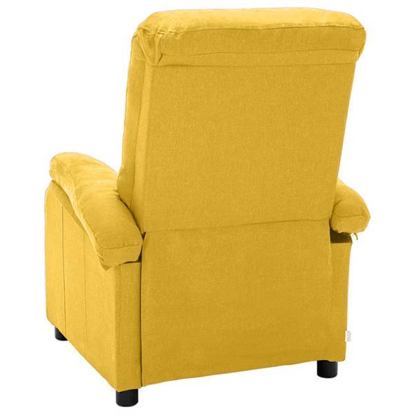 Grote foto vidaxl fauteuil inclinable lectrique jaune tissu huis en inrichting stoelen