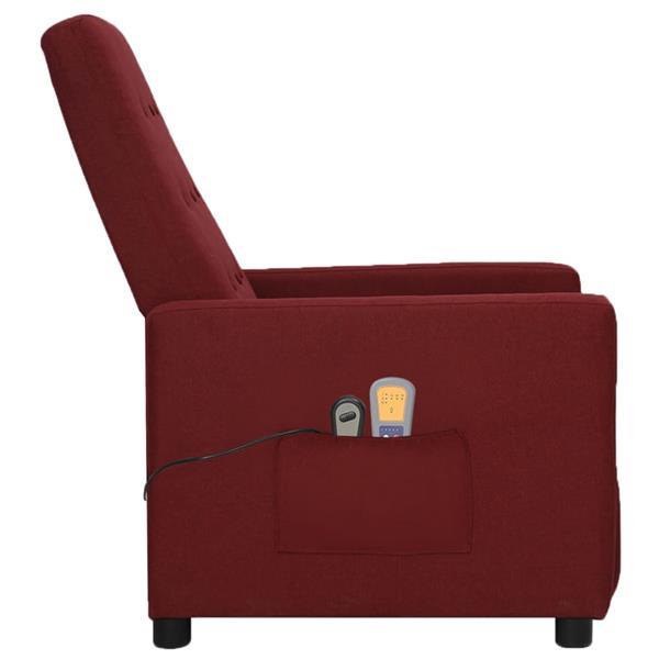 Grote foto vidaxl fauteuil de massage inclinable lectrique rouge borde huis en inrichting stoelen
