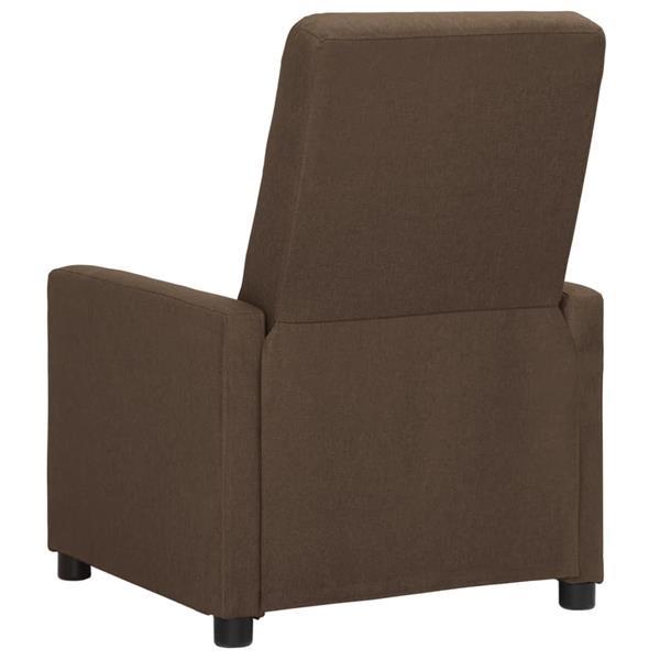 Grote foto vidaxl fauteuil de massage inclinable lectrique marron tiss huis en inrichting stoelen