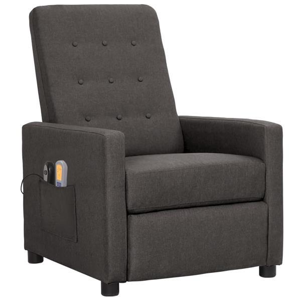Grote foto vidaxl fauteuil inclinable de massage lectrique gris fonc huis en inrichting stoelen