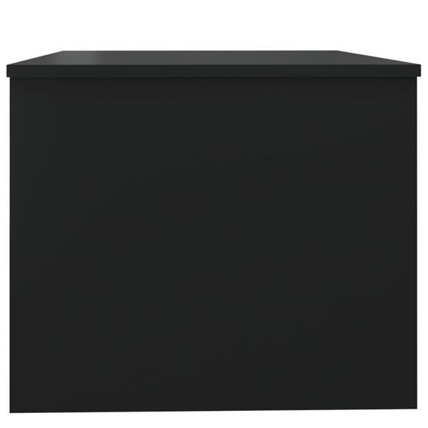 Grote foto vidaxl table basse noir 80x50x42 5 cm bois d ing nierie huis en inrichting eettafels