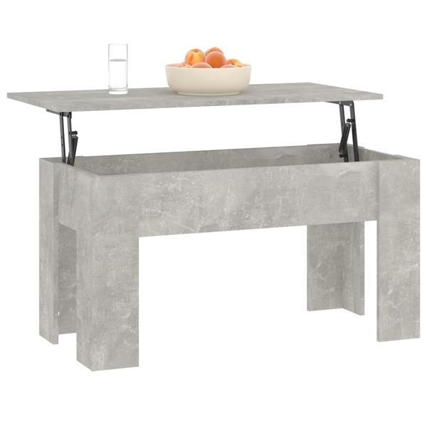 Grote foto vidaxl table basse gris b ton 101x49x52 cm bois d ing nierie huis en inrichting eettafels