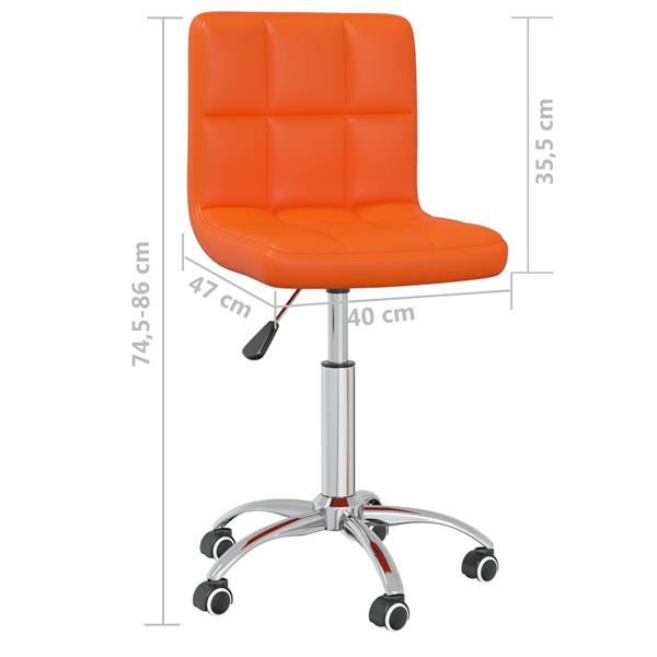 Grote foto vidaxl chaises pivotantes de salle manger 6 pcs orange sim huis en inrichting stoelen