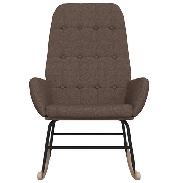 Grote foto vidaxl chaise bascule taupe tissu huis en inrichting stoelen