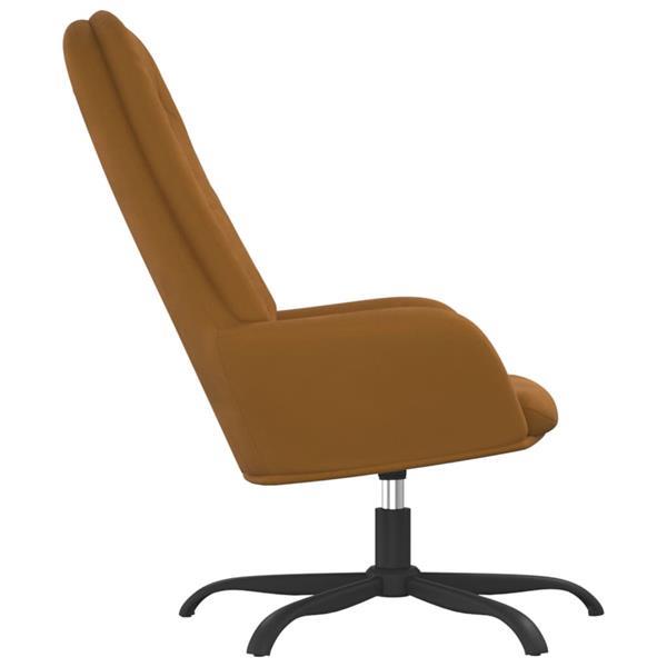 Grote foto vidaxl chaise de relaxation marron velours huis en inrichting stoelen