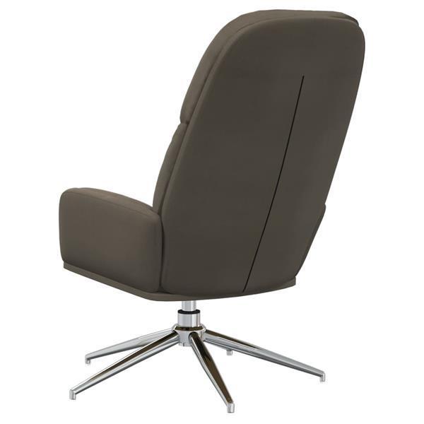 Grote foto vidaxl chaise de relaxation gris fonc similicuir daim huis en inrichting stoelen
