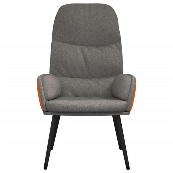 Grote foto vidaxl chaise de relaxation gris clair tissu huis en inrichting stoelen