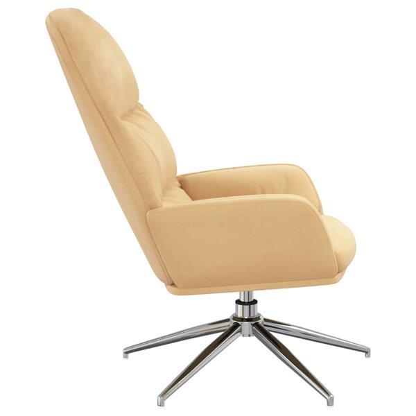 Grote foto vidaxl chaise de relaxation blanc cr me similicuir daim huis en inrichting stoelen