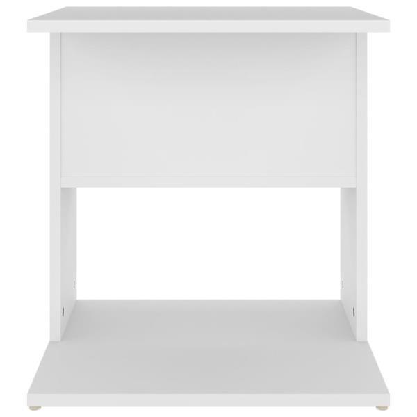 Grote foto vidaxl table d appoint blanc 45x45x48 cm agglom r huis en inrichting eettafels