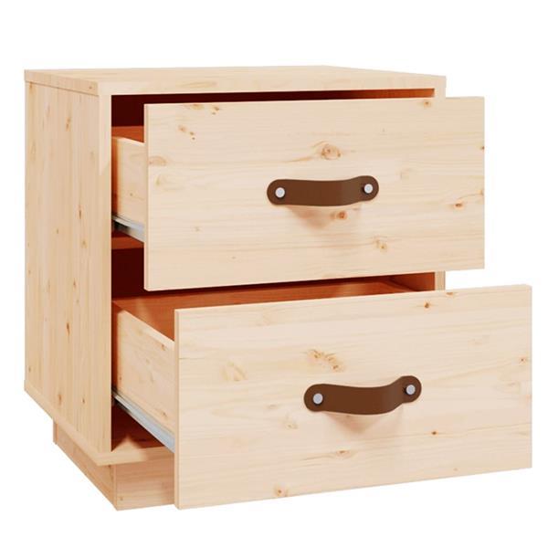 Grote foto vidaxl tables de chevet 2 pcs 40x34x45 cm bois de pin massif huis en inrichting complete slaapkamers