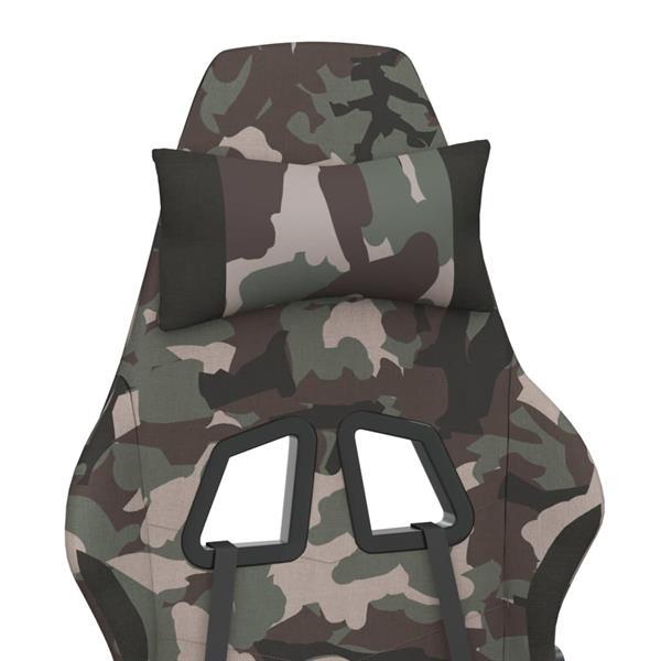Grote foto vidaxl chaise de jeu de massage noir et camouflage tissu huis en inrichting stoelen