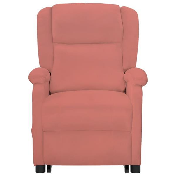 Grote foto vidaxl fauteuil de massage inclinable rose velours huis en inrichting stoelen