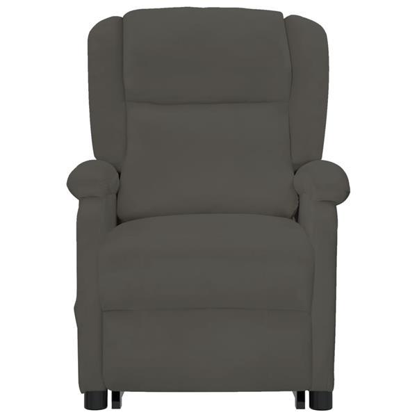 Grote foto vidaxl fauteuil de massage inclinable gris fonc velours huis en inrichting stoelen